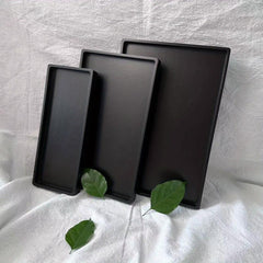 Wood Vanity Tray For Bathroom Multifunctional Tray Rectangle Serving Tray