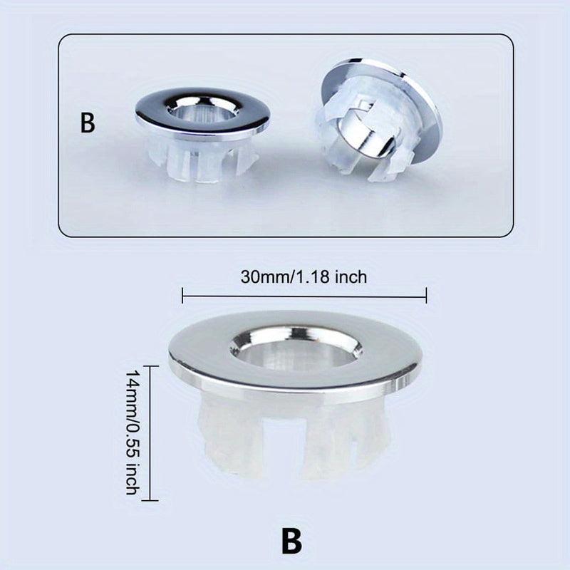 Ceramic Basin Overflow Cover Plastic Drain Protection Ring for Above Counter