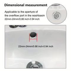 Ceramic Basin Overflow Cover Plastic Drain Protection Ring for Above Counter
