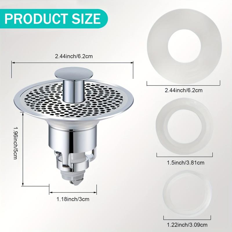 Stainless Steel Pop Up Drain Filter Universal Sink Stopper