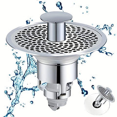 Stainless Steel Pop Up Drain Filter Universal Sink Stopper