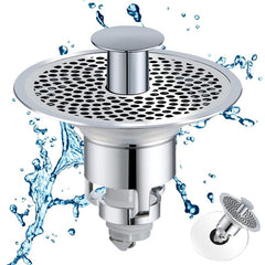 Stainless Steel Pop Up Drain Filter Universal Sink Stopper
