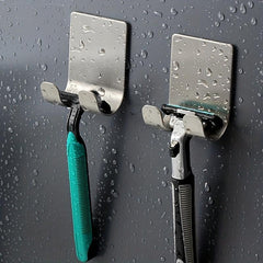 Stainless Steel Wall Mounted Shaver Holder Bathroom Storage Hook
