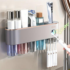 Toothbrush Holder & Automatic Toothpaste Dispenser