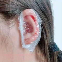 Waterproof Transparent Disposable Earmuffs - 100pcs