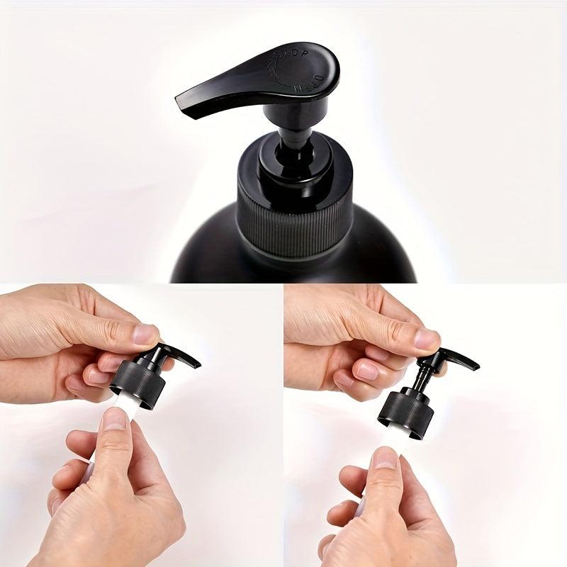 2pcs 500ml Soap Dispenser Refillable Plastic Bathroom Bottle with Pump & Labels