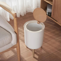 Plastic Trash Can With Lid for Home Bathroom Bedroom