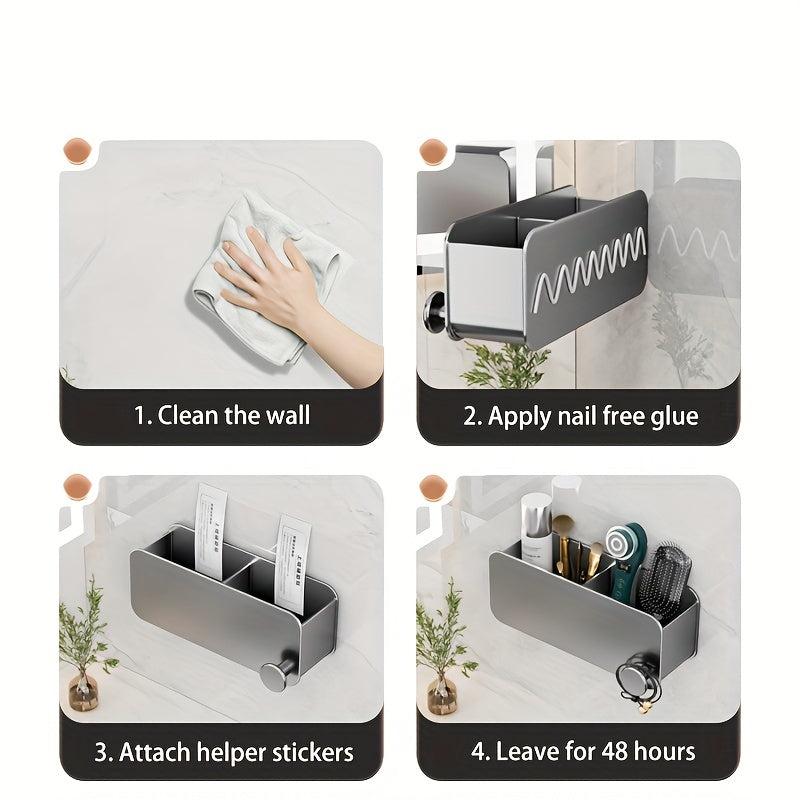 Toothbrush Storage Box Wall Mounted Shaver Comb Storage Rack