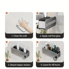 Toothbrush Storage Box Wall Mounted Shaver Comb Storage Rack