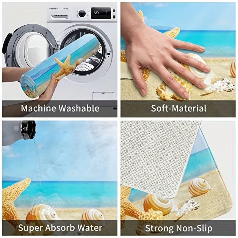 Octopus & Skull Bath Rug Microfiber Non Slip Soft Door Carpet