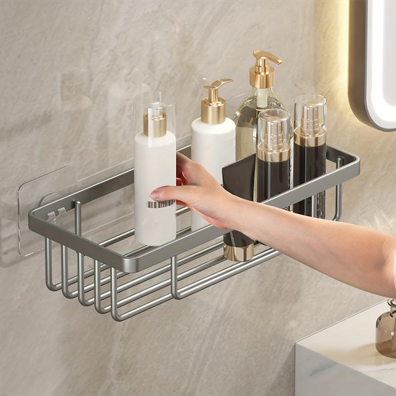 Wall Mounted Bathroom Storage Rack Hanging Shelf Organizer