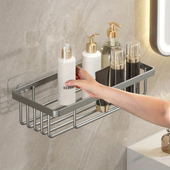Wall Mounted Bathroom Storage Rack Hanging Shelf Organizer