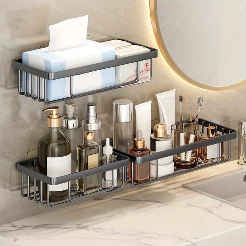 Wall Mounted Bathroom Storage Rack Hanging Shelf Organizer