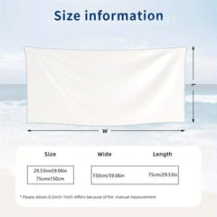 Flower Pattern Beach Towel Large Microfiber Lightweight Towel