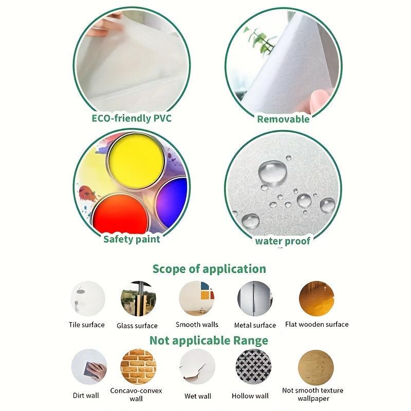 Explosive Pattern PVC Bathroom Wall Sticker Toilet Decoration