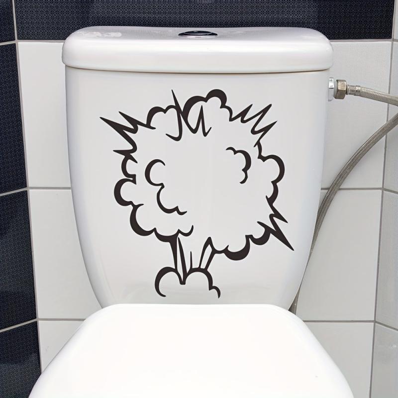 Explosive Pattern PVC Bathroom Wall Sticker Toilet Decoration