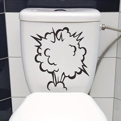 Explosive Pattern PVC Bathroom Wall Sticker Toilet Decoration
