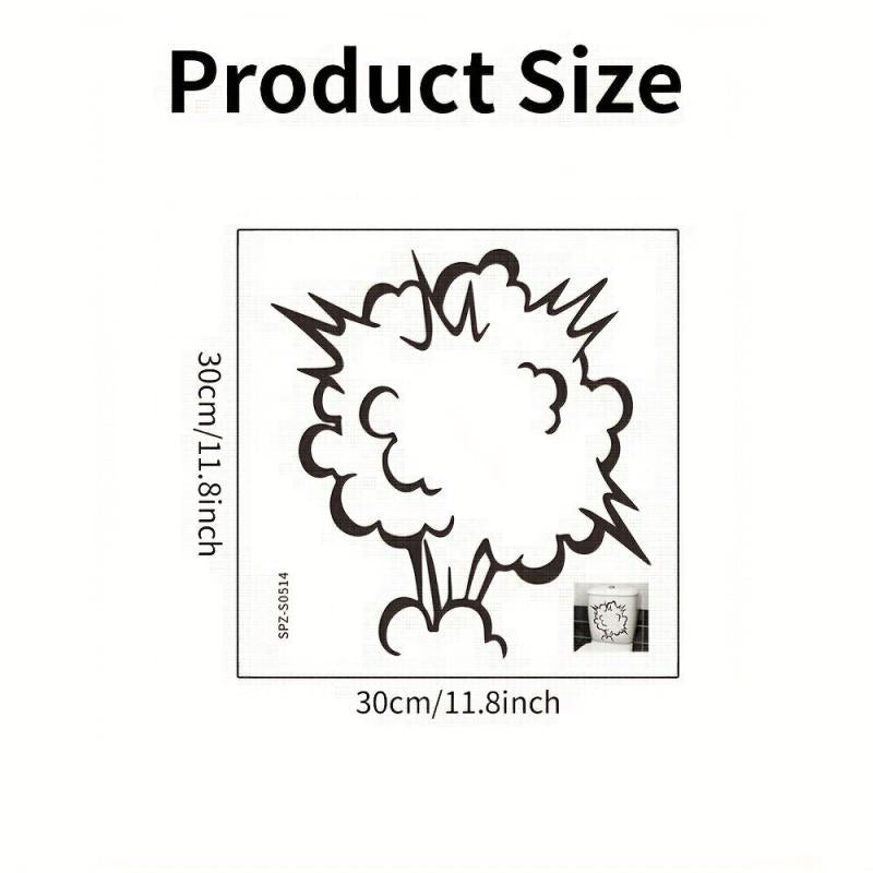 Explosive Pattern PVC Bathroom Wall Sticker Toilet Decoration