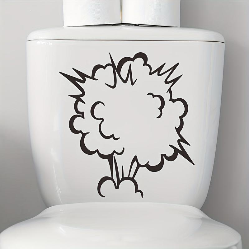 Explosive Pattern PVC Bathroom Wall Sticker Toilet Decoration