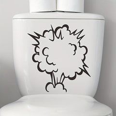Explosive Pattern PVC Bathroom Wall Sticker Toilet Decoration