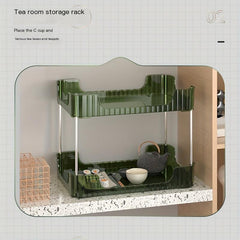 2-Tier Storage Rack Cosmetics Tray Bathroom Storage Shelf
