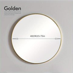 Round Bathroom Mirror Wall Mounted Without Holes 15.75inch