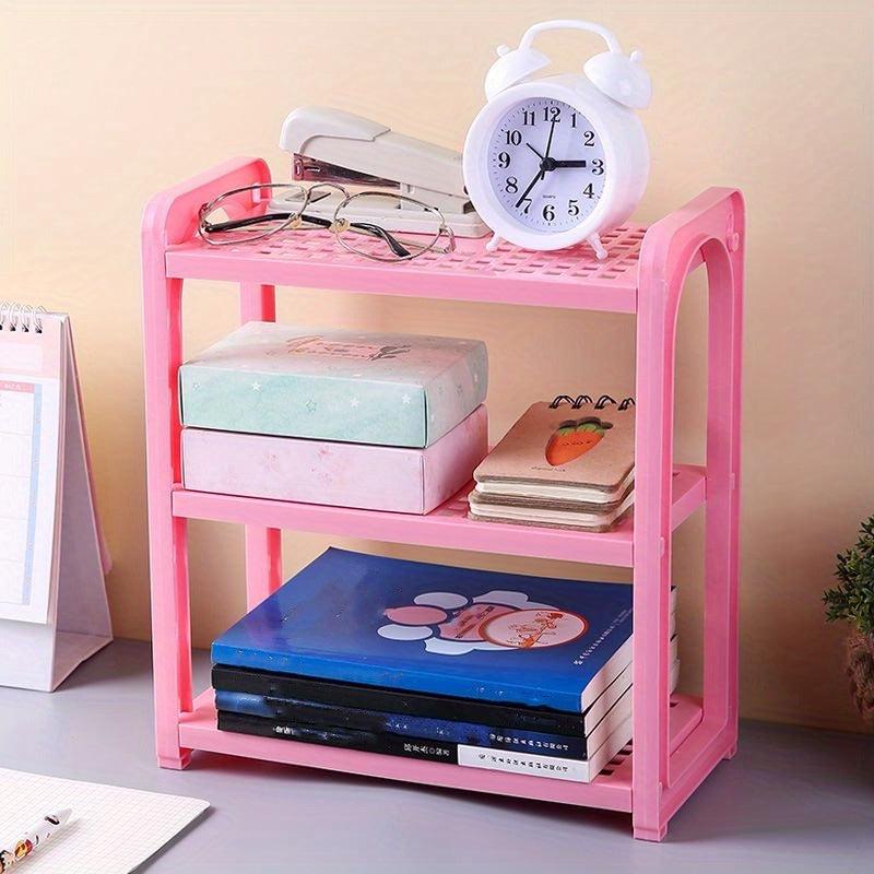 Adjustable 3 Layer Cosmetic Storage Rack for Kitchen and Bathroom
