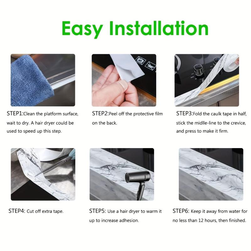 Self Adhesive Caulk Tape for Bathroom Decor