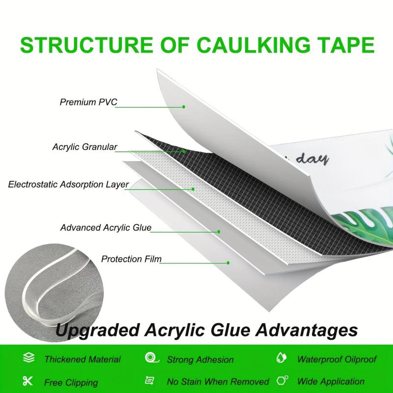 Self Adhesive Caulk Tape for Bathroom Decor