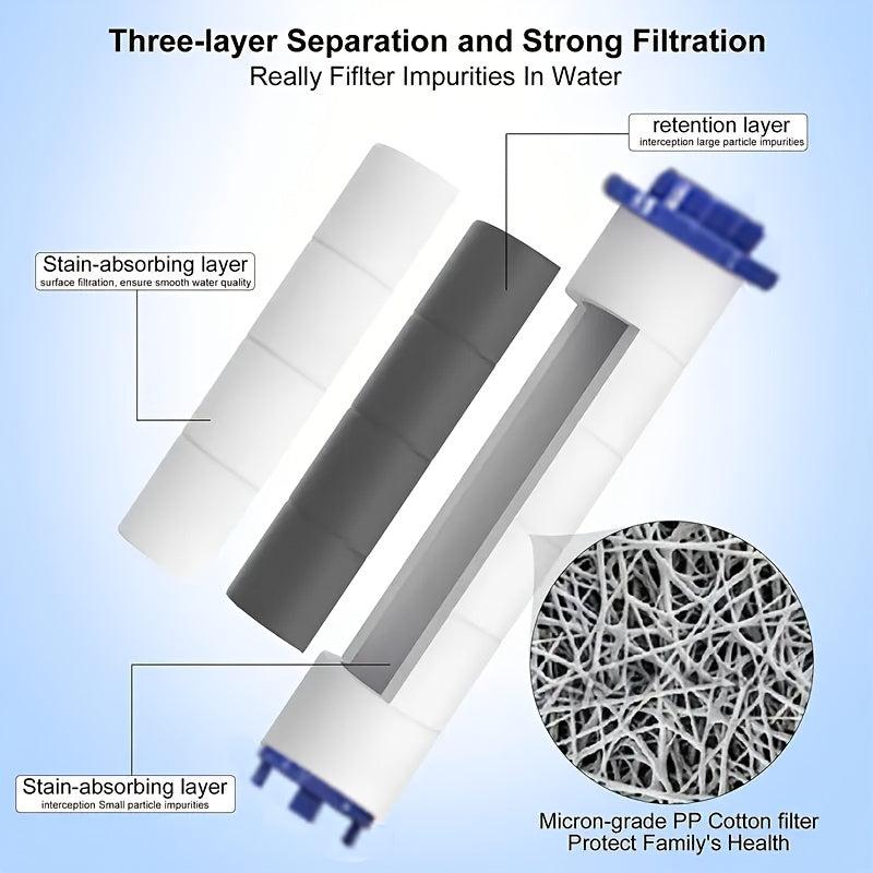 6pcs Handheld Shower Head Replacement Filters for Hard Water Removal