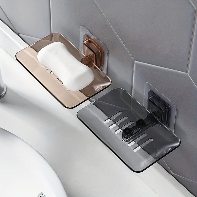 Bathroom Soap Holder Plastic Drain Soap Tray Wall Mounted Soap Dish