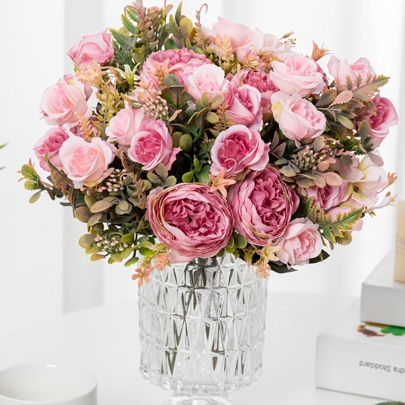 Pearl Rose Flower Bouquet Room Decor Mother's Birthday
