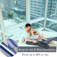 Privacy Window Film Reflective Tint UV Protection Heat Control Wall Stickers