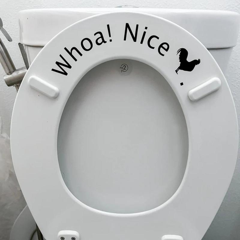 Funny Toilet Sticker Waterproof Vinyl 3D Wall Decal