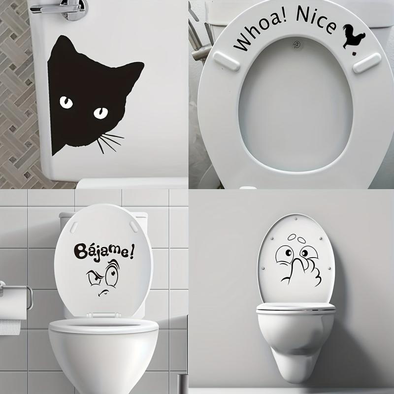 Funny Toilet Sticker Waterproof Vinyl 3D Wall Decal