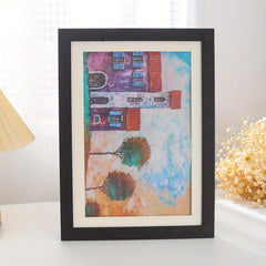 Wooden Art Frames Storage Box Flip Lid Home Decor