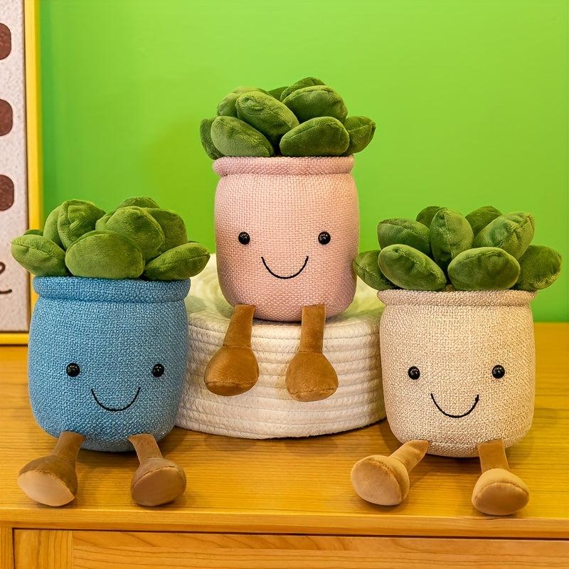 Succulent Potted Plant Decoration & Plush Toy Doll