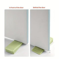 1pc Silicone Door Stopper Shock Absorbent Block Wedge Doorstops