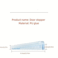 1pc Silicone Door Stopper Shock Absorbent Block Wedge Doorstops