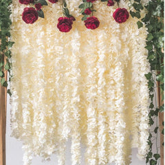 10pcs Artificial Wisteria Rattan Real Touch Wisteria Rattan Room Decor Wedding