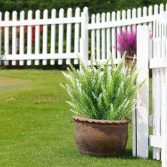 8pcs Artificial Lavender Flowers Outdoor Plastic Garden Window Decoration