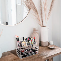 Clear Acrylic Desktop Cosmetic Storage Box with Drawer