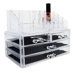 Clear Acrylic Desktop Cosmetic Storage Box with Drawer