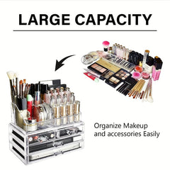 Clear Acrylic Desktop Cosmetic Storage Box with Drawer