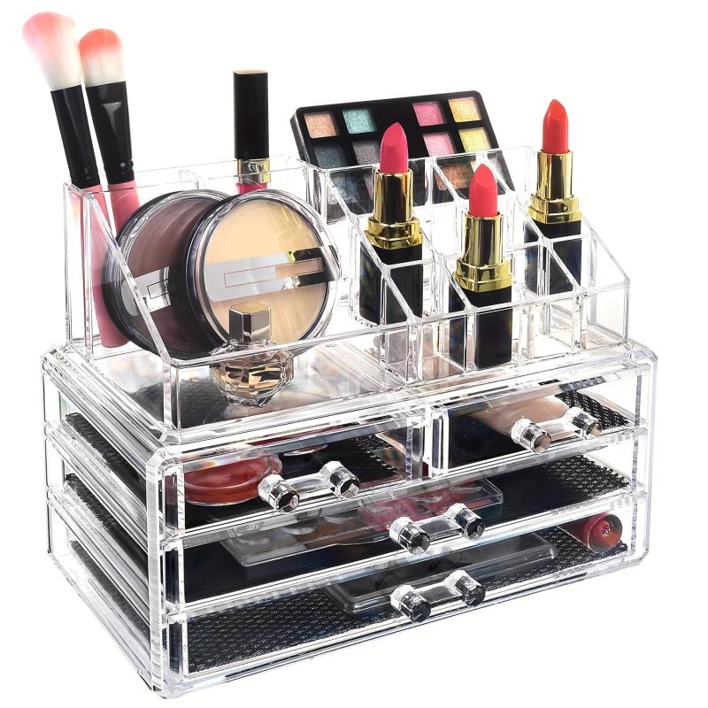 Clear Acrylic Desktop Cosmetic Storage Box with Drawer