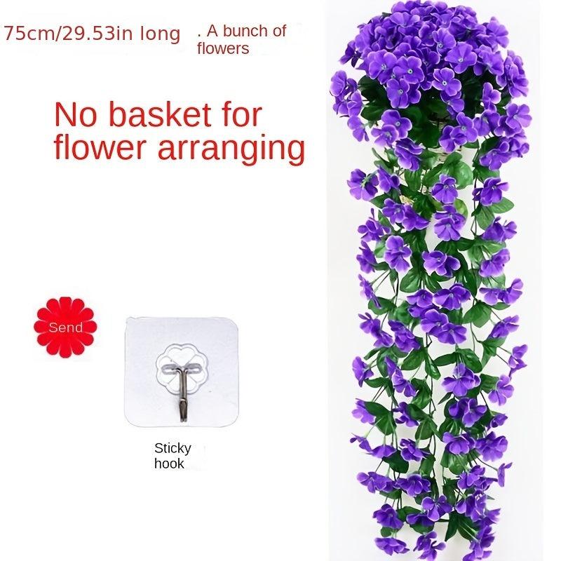 Artificial Violet Vines Plastic Flowers Wall Hanging Wisteria Garland Decor