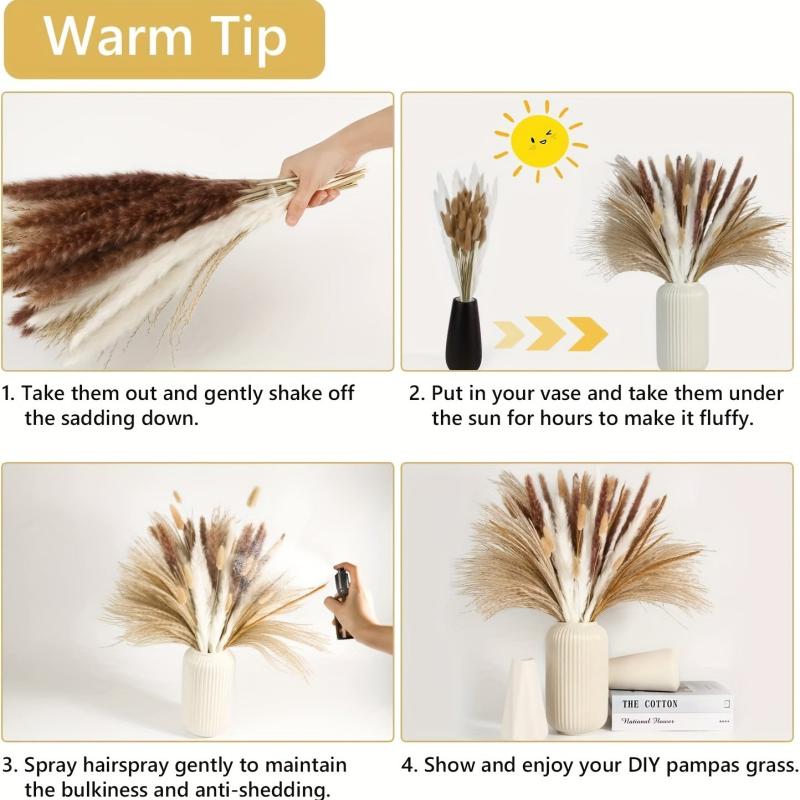 120pcs Dried Reed Decorations Bohemian Wedding Party Decoration