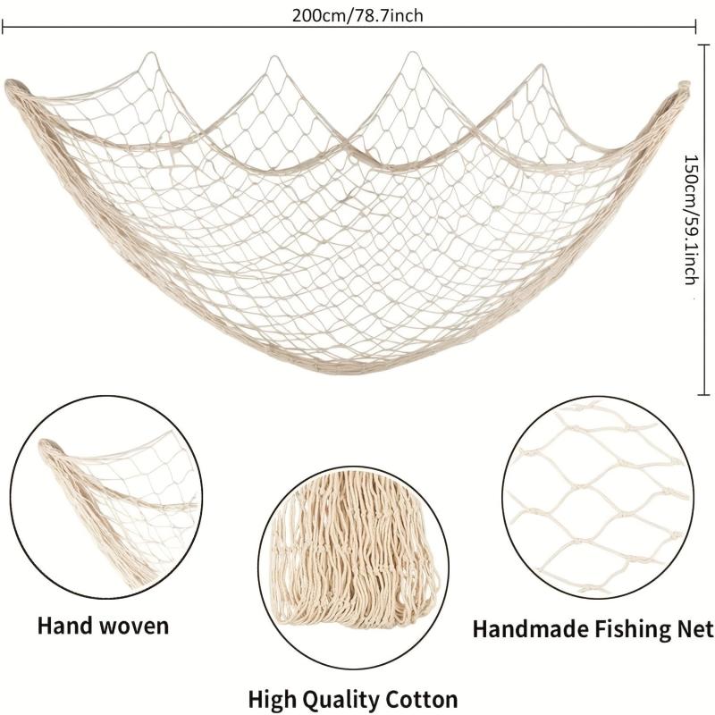 Ocean Themed Fishing Net Wall Decoration for Pirate Party and Home Decor