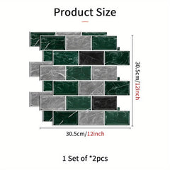 Retro Marble Pattern Tile Stickers, Matte PVC, Waterproof, Non-slip, Renovation