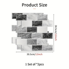 Retro Marble Pattern Tile Stickers, Matte PVC, Waterproof, Non-slip, Renovation